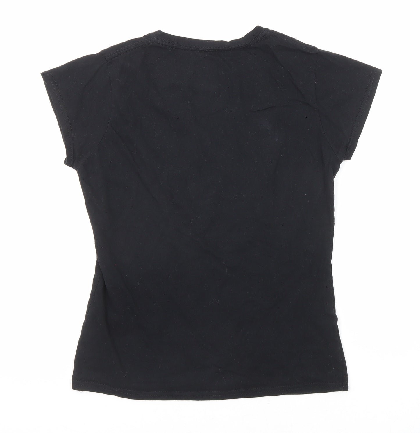 Arsenal Womens Black Polyester Basic T-Shirt Size 8 Round Neck