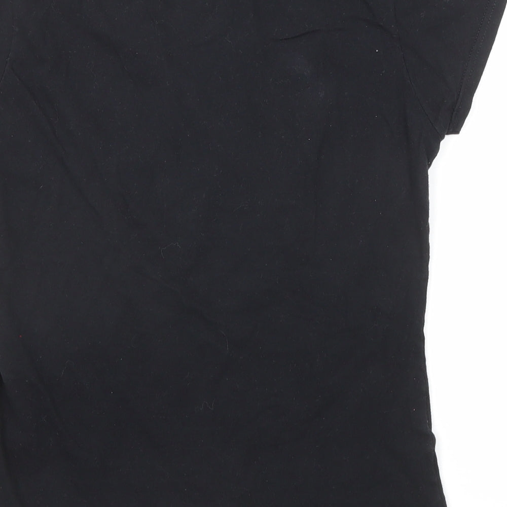 Arsenal Womens Black Polyester Basic T-Shirt Size 8 Round Neck