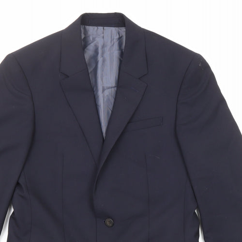 Marks and Spencer Mens Blue Wool Jacket Suit Jacket Size 36 Regular