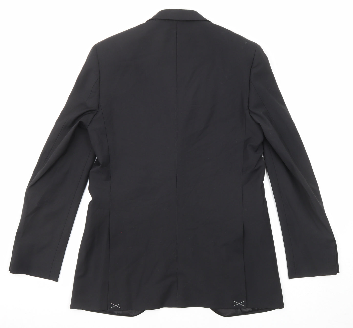 Marks and Spencer Mens Black Wool Jacket Suit Jacket Size 38 Regular