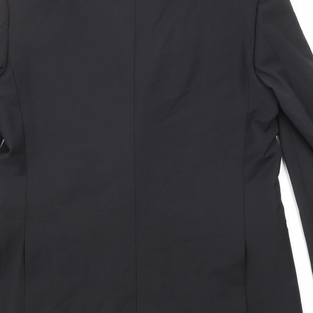 Marks and Spencer Mens Black Wool Jacket Suit Jacket Size 38 Regular