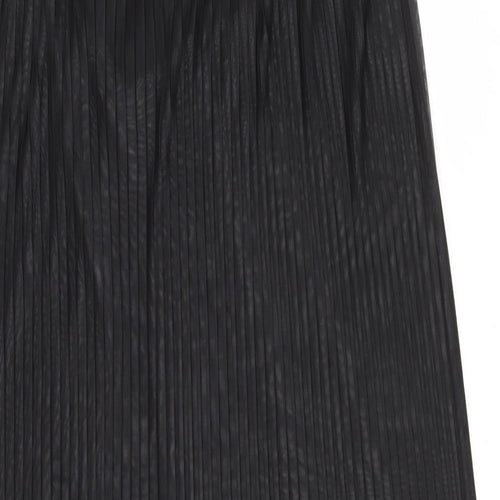 Boohoo Womens Black Striped Polyester Maxi Skirt Size 8 - Overlay