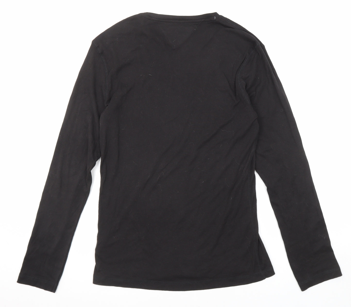 Tommy Jeans Mens Black Cotton T-Shirt Size XL Crew Neck