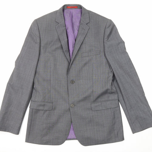 Ted Baker Mens Grey Wool Jacket Suit Jacket Size 46 Regular
