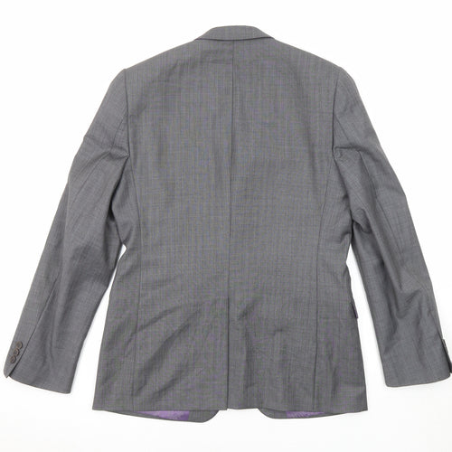 Ted Baker Mens Grey Wool Jacket Suit Jacket Size 46 Regular