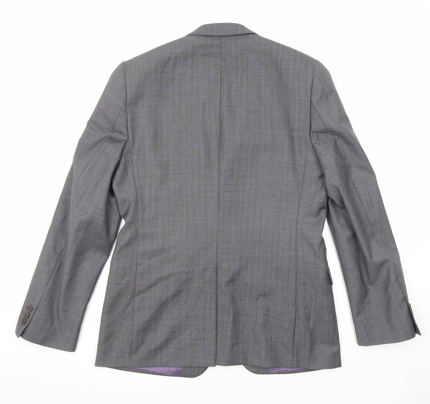 Ted Baker Mens Grey Wool Jacket Suit Jacket Size 46 Regular