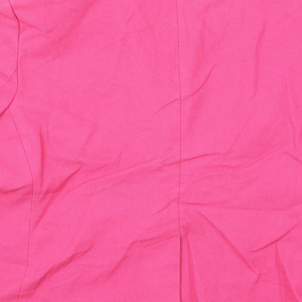 PURE Collection Womens Pink Cotton Jacket Blazer Size 18