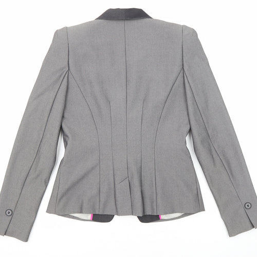 NEXT Womens Grey Polyester Jacket Blazer Size 10