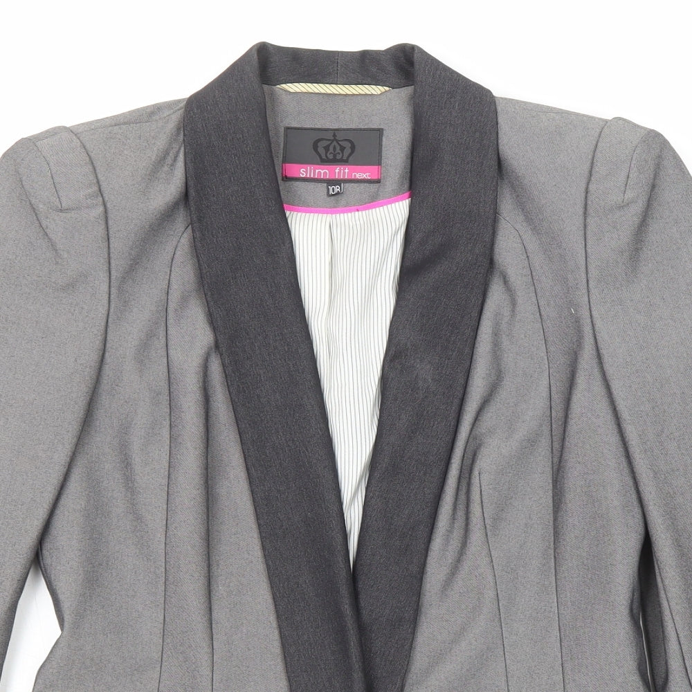 NEXT Womens Grey Polyester Jacket Blazer Size 10