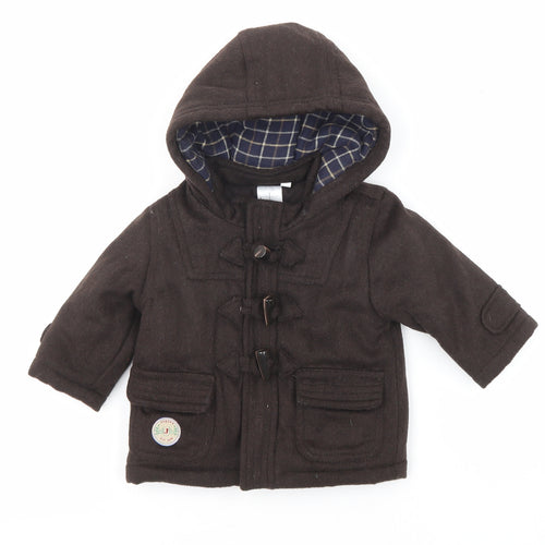 Jasper Conran Boys Brown Basic Coat Coat Size 3-6 Months Tie