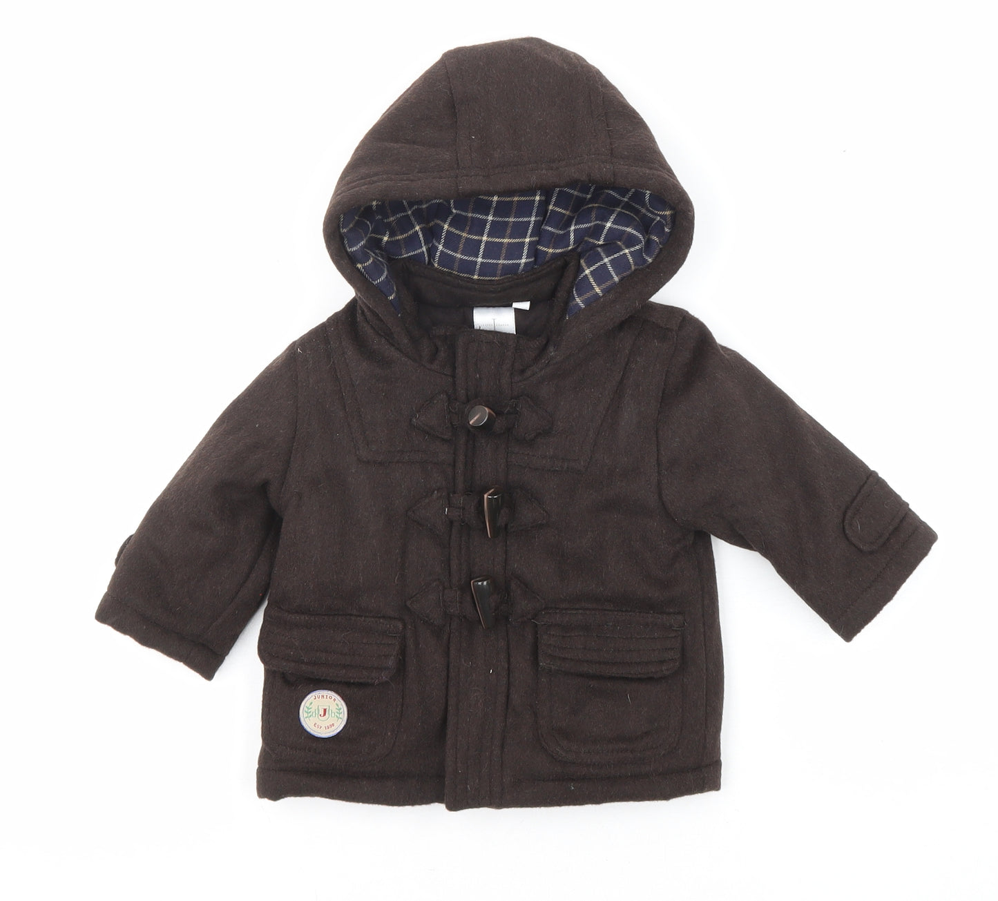 Jasper Conran Boys Brown Basic Coat Coat Size 3-6 Months Tie