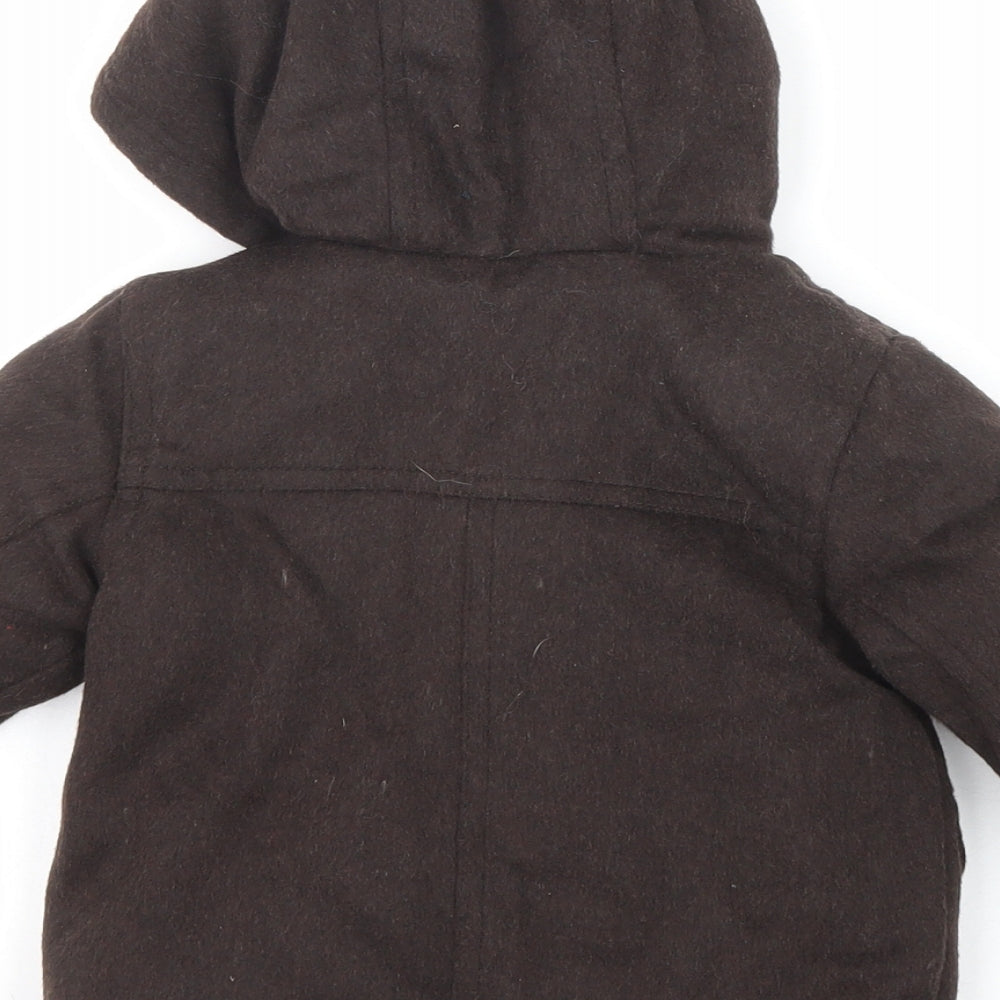 Jasper Conran Boys Brown Basic Coat Coat Size 3-6 Months Tie