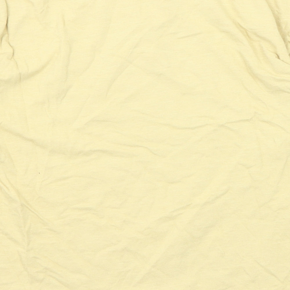 Zara Girls Yellow Cotton Basic T-Shirt Size 9 Years Round Neck Pullover