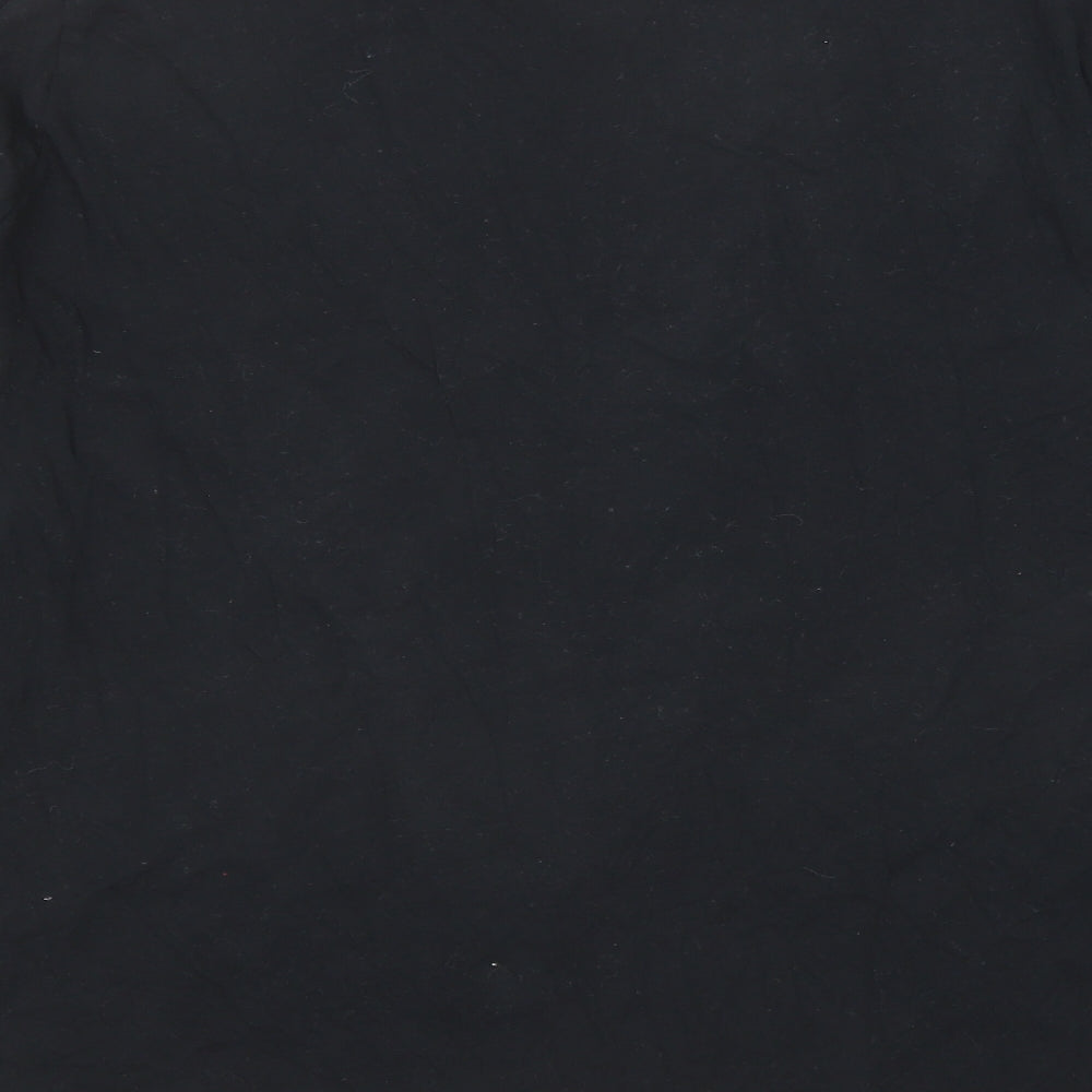 Marks and Spencer Mens Black Cotton T-Shirt Size 3XL Crew Neck