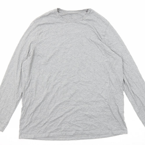 Marks and Spencer Mens Grey Cotton T-Shirt Size 3XL Crew Neck