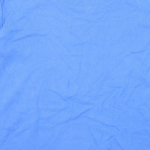 Betsy Womens Blue Cotton Basic T-Shirt Size 16 Round Neck