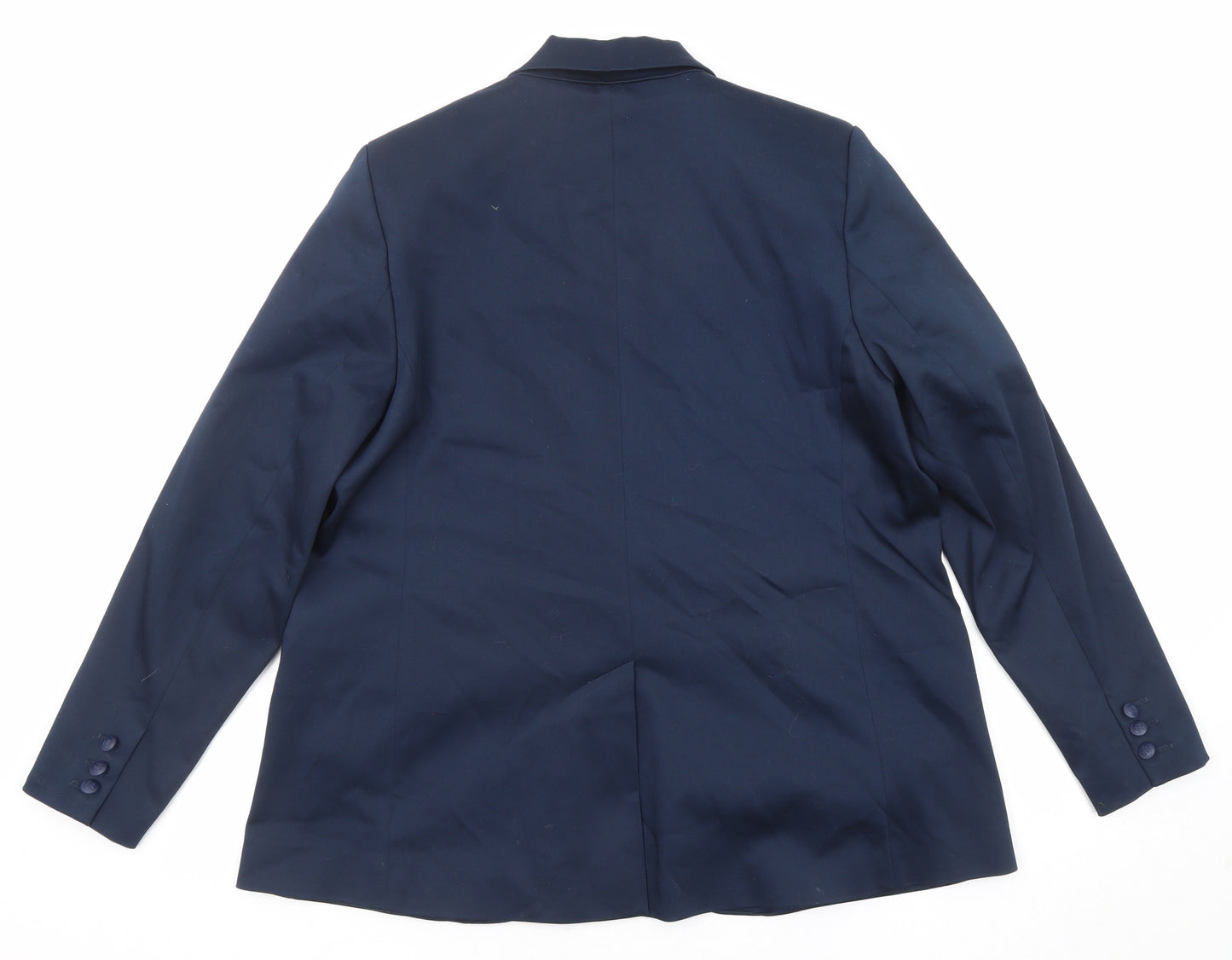 Marks and Spencer Womens Blue Cotton Jacket Blazer Size 18
