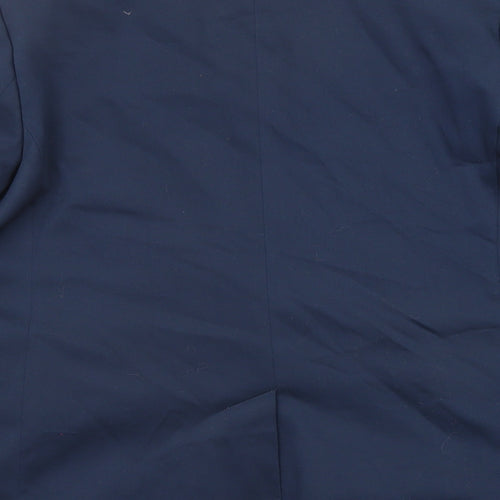 Marks and Spencer Womens Blue Cotton Jacket Blazer Size 18