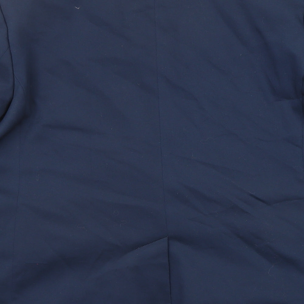 Marks and Spencer Womens Blue Cotton Jacket Blazer Size 18
