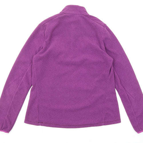 DECATHLON Womens Purple Polyester Pullover Sweatshirt Size 10 Zip