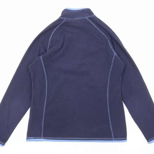 Mountain Warehouse Womens Blue Polyester Pullover Sweatshirt Size 12 Zip