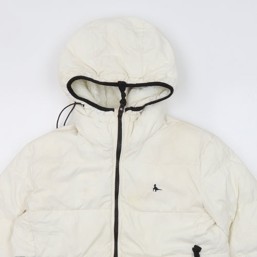 Jack Wills Womens White Jacket Size 6 Zip