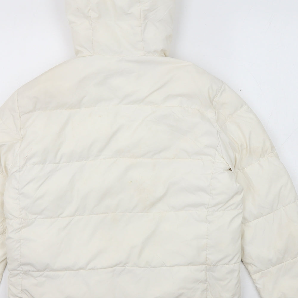 Jack Wills Womens White Jacket Size 6 Zip