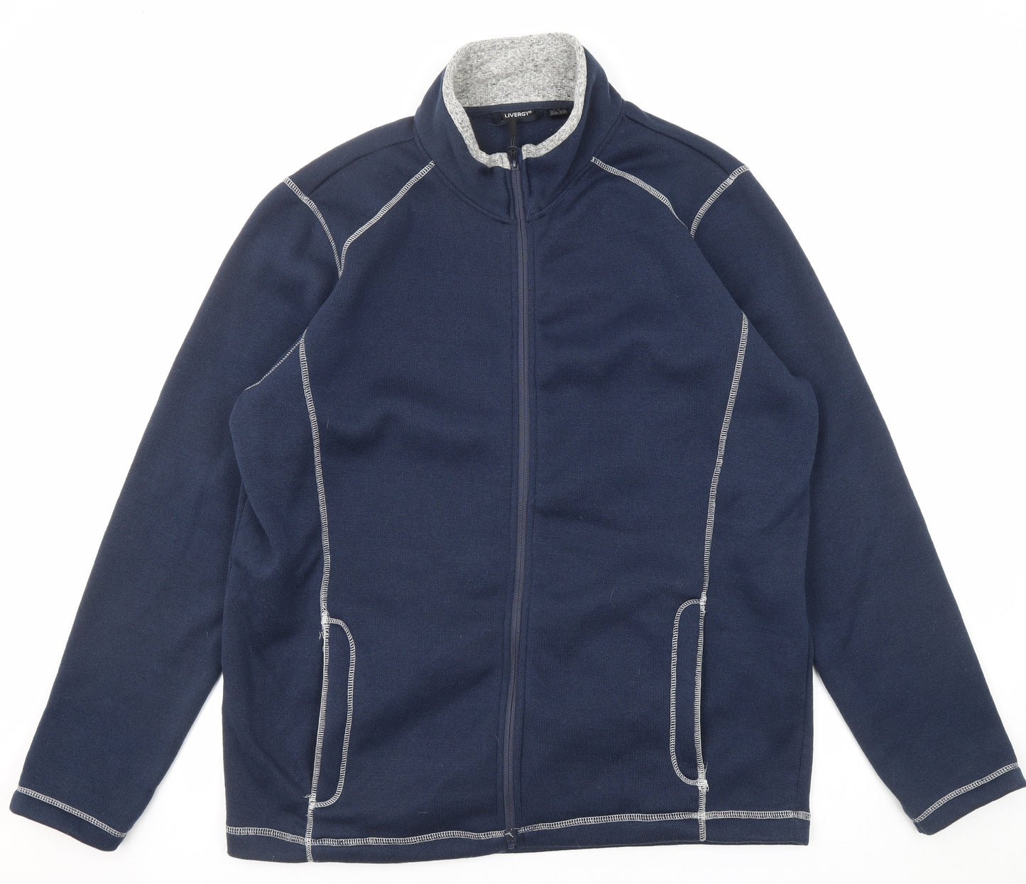 Livergy Mens Blue Jacket Size 2XL Zip
