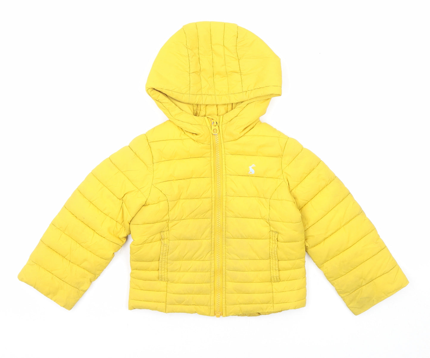 Joules Boys Yellow Basic Coat Coat Size 2 Years Zip