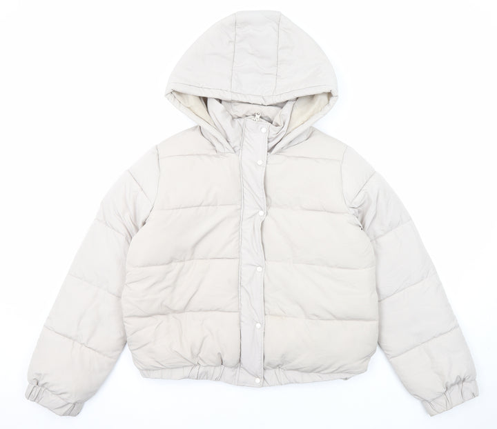 Missguided Womens Beige Jacket Size 12 Zip