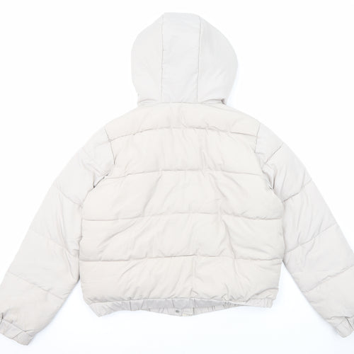 Missguided Womens Beige Jacket Size 12 Zip