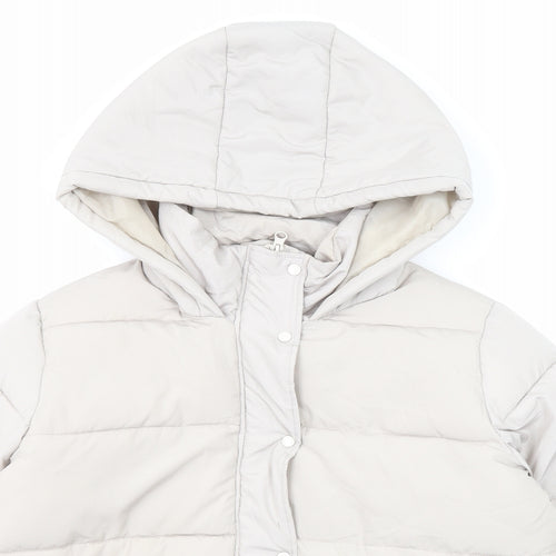 Missguided Womens Beige Jacket Size 12 Zip