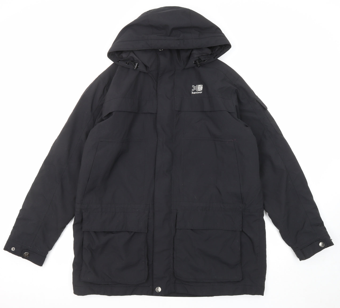 Karrimor Mens Black Windbreaker Coat Size L Zip
