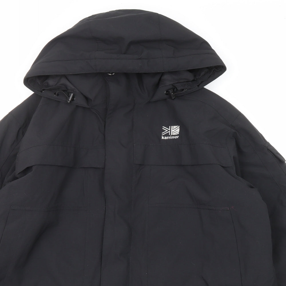 Karrimor Mens Black Windbreaker Coat Size L Zip