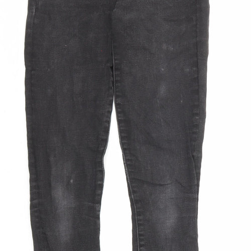 Gap Womens Black Cotton Skinny Jeans Size 25 in L27 in Regular Zip - Raw Hems