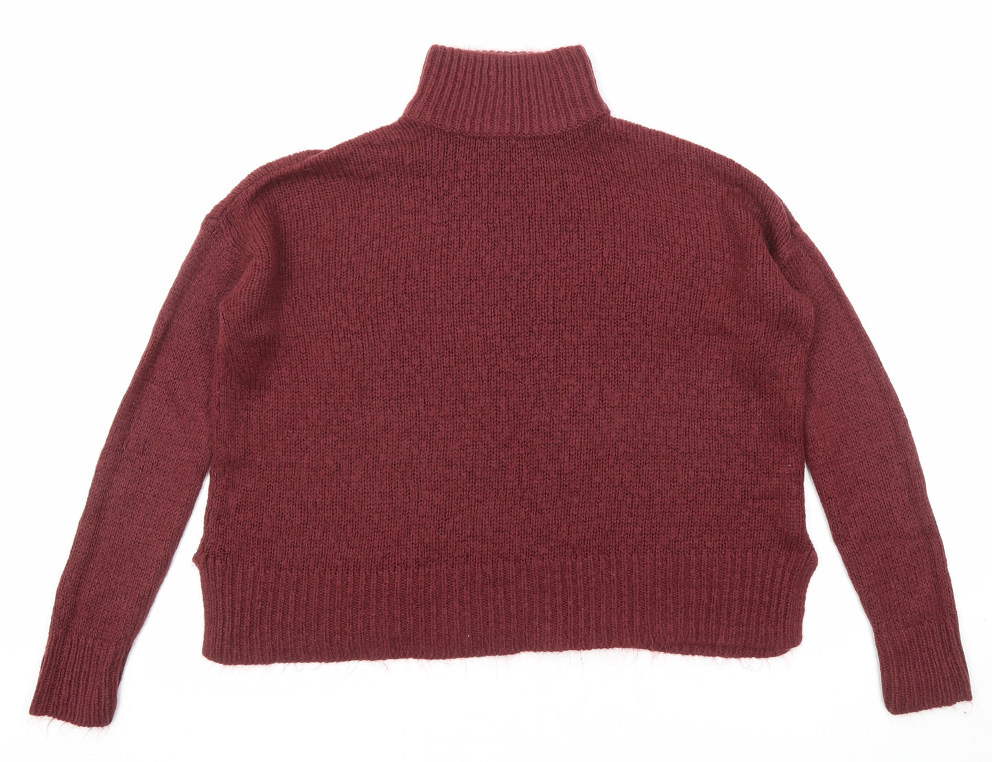 New Look Womens Purple Roll Neck Acrylic Pullover Jumper Size S