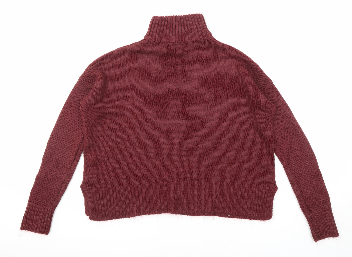 New Look Womens Purple Roll Neck Acrylic Pullover Jumper Size S