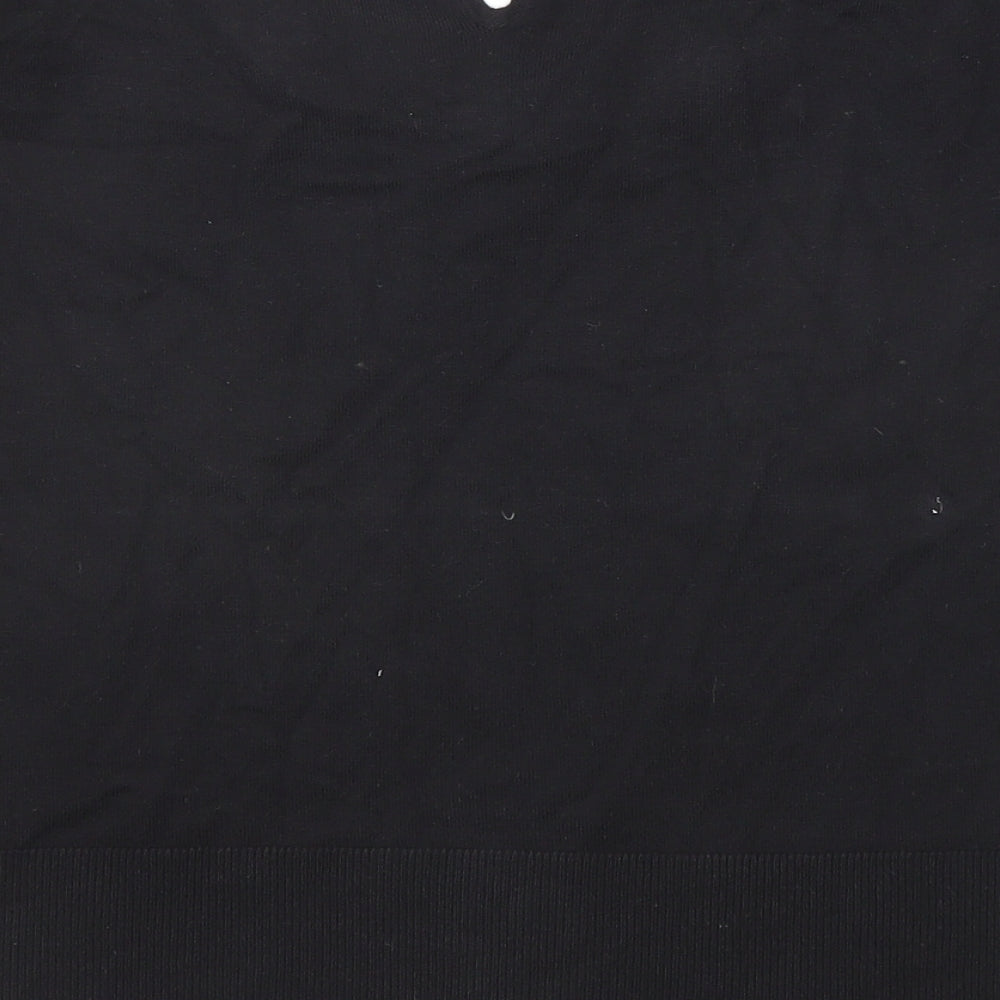 Phase Eight Womens Black Round Neck Viscose Pullover Jumper Size 12