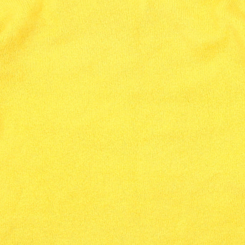 Marks and Spencer Womens Yellow Round Neck Acrylic Pullover Jumper Size S