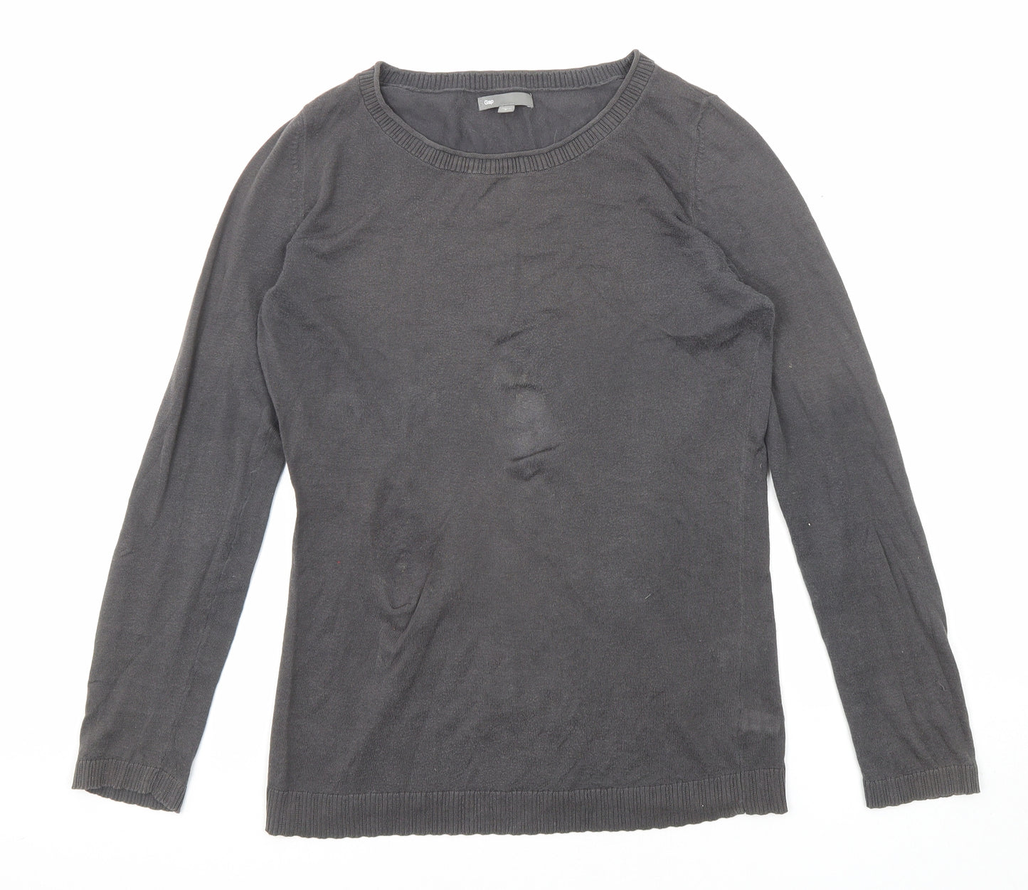 Gap Womens Grey Round Neck Acrylic Pullover Jumper Size S