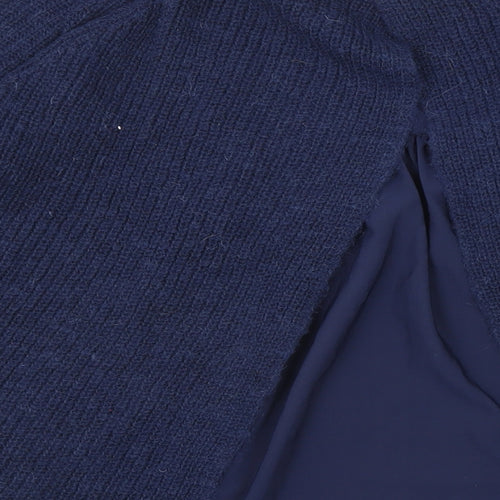 Marks and Spencer Womens Blue Round Neck Acrylic Pullover Jumper Size 12