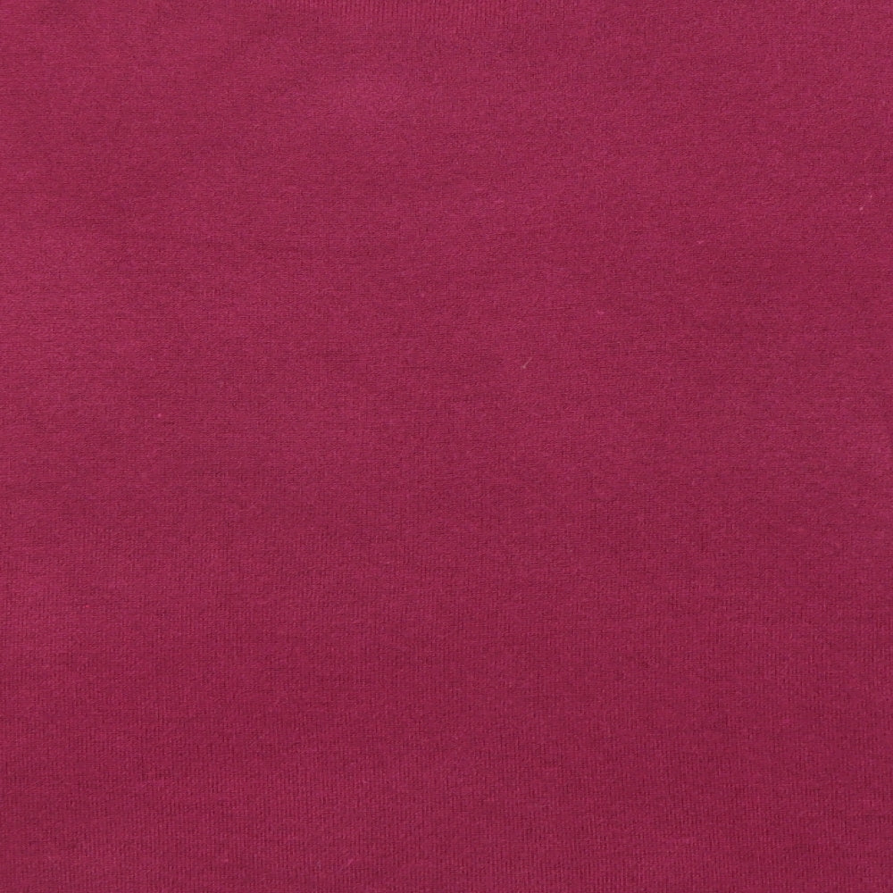 Classic Womens Purple Round Neck Acrylic Pullover Jumper Size 24