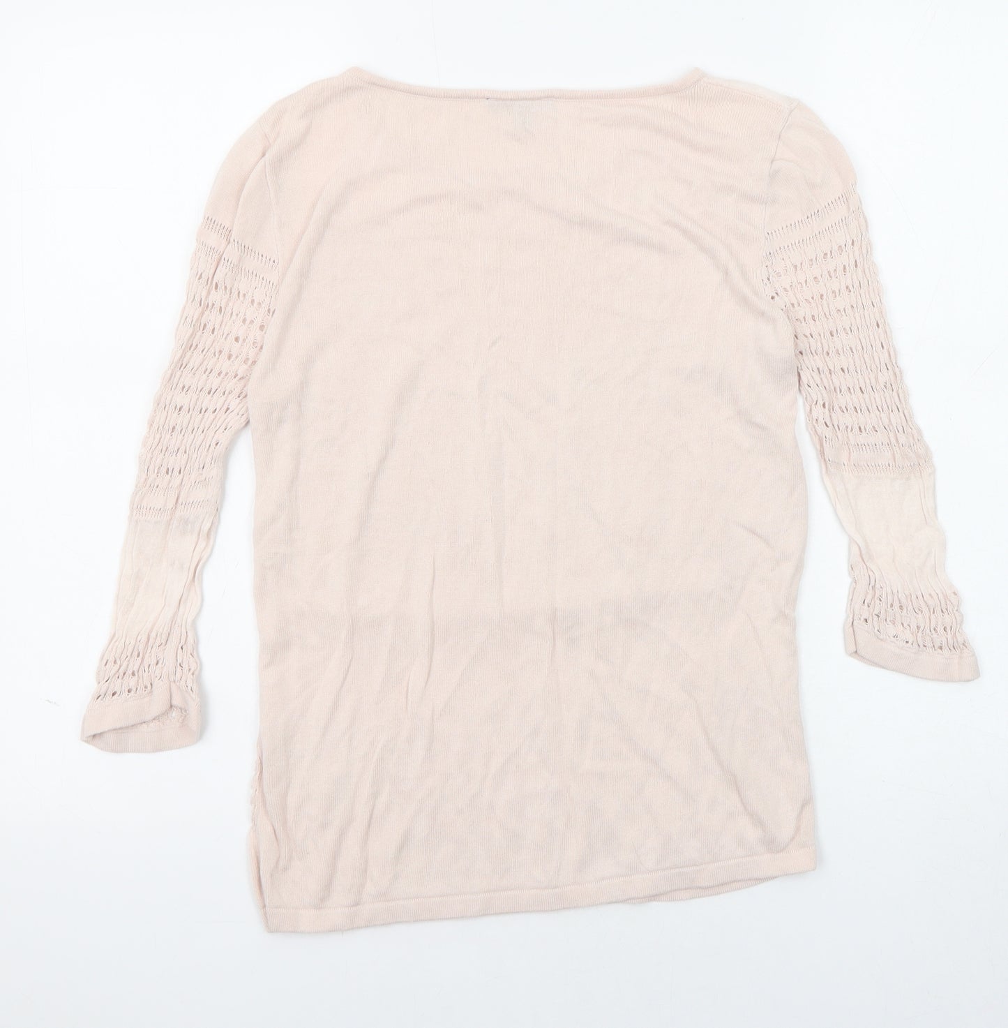 Warehouse Womens Pink Boat Neck Viscose Pullover Jumper Size 8