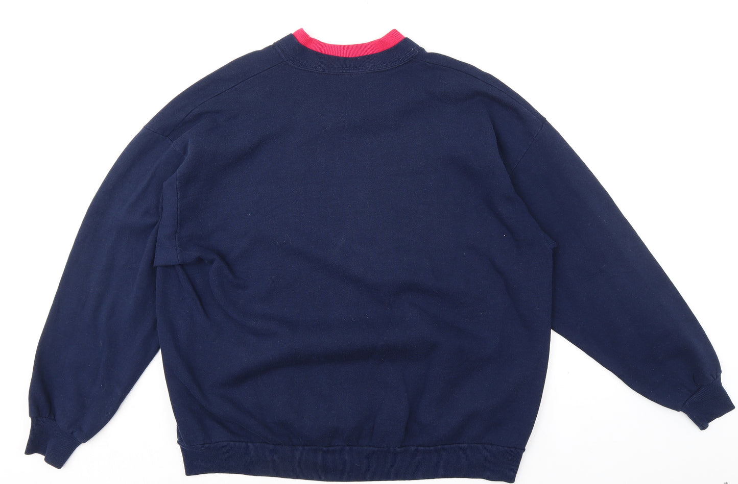 Morning Sun Womens Blue Cotton Pullover Sweatshirt Size 2XL Pullover