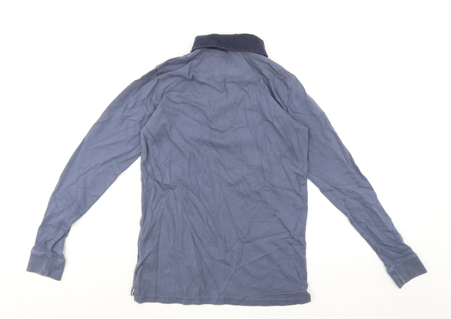 Jack Wills Boys Blue 100% Cotton Basic Polo Size 12-13 Years Collared Button