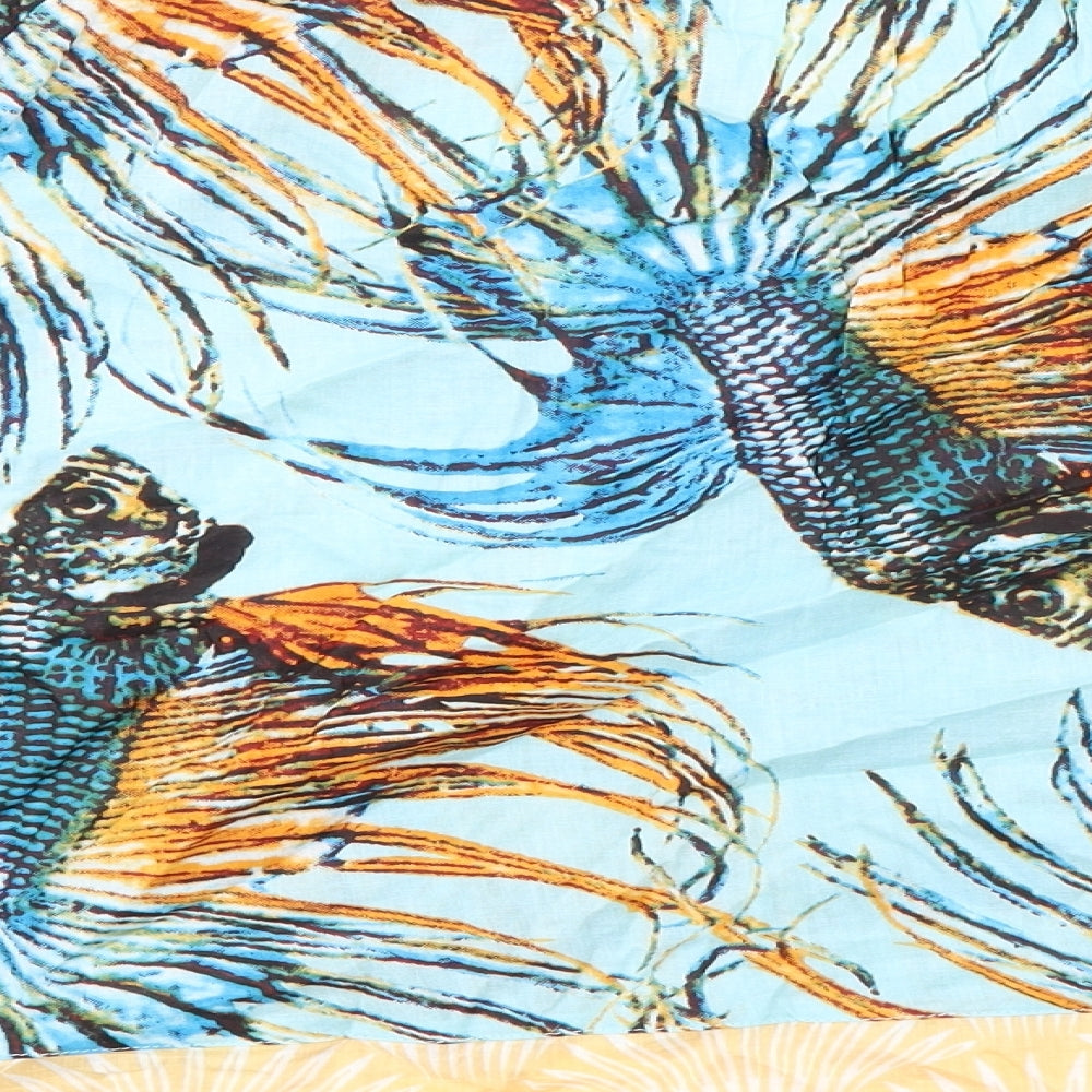 Soul Kathrine Womens Multicoloured Geometric 100% Cotton Basic Blouse Size M V-Neck