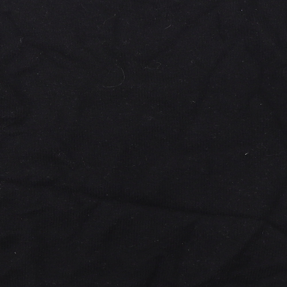 Hush Womens Black Round Neck Cotton Pullover Jumper Size L - Love