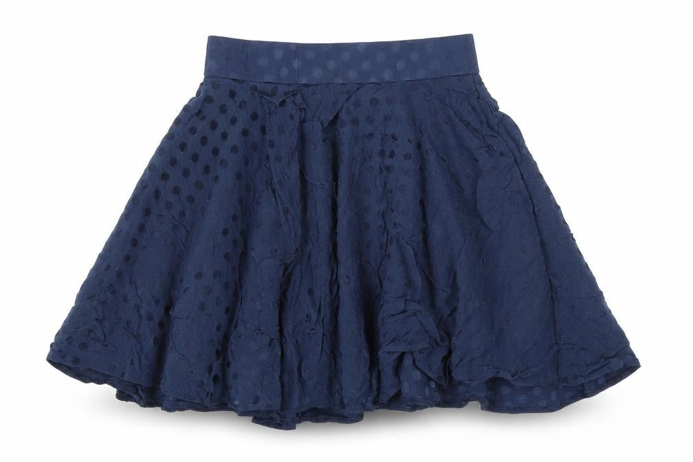 ORSAY Womens Blue Polka Dot Viscose Swing Skirt Size 8 Zip