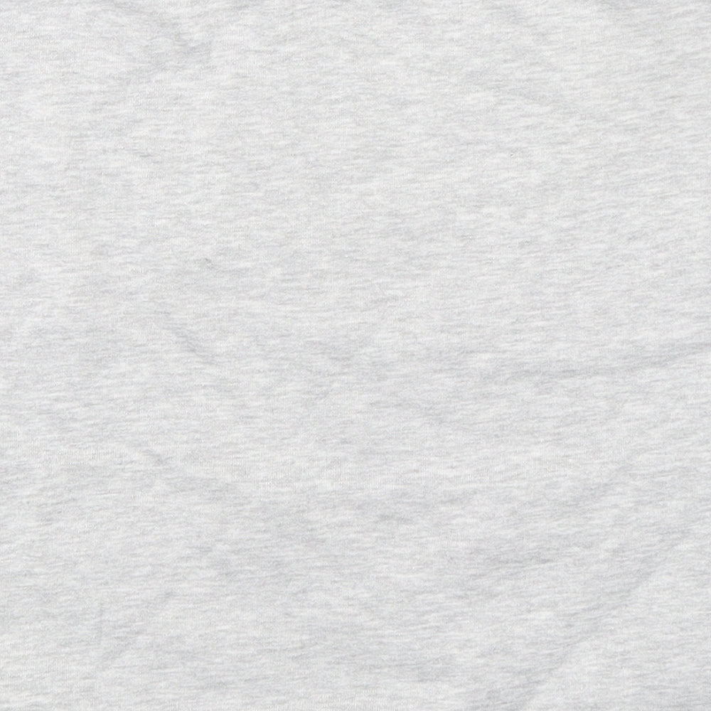 River Island Womens Grey Cotton A-Line Skirt Size 10 Drawstring