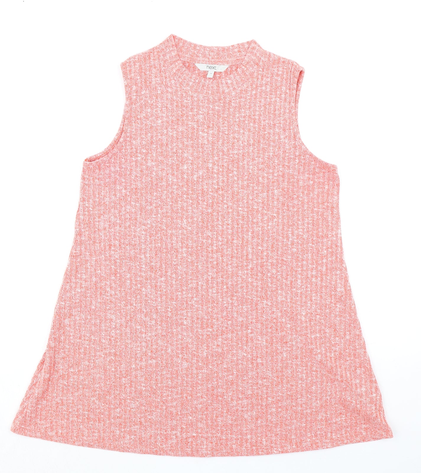 NEXT Womens Orange Polyester Basic Tank Size 10 Mock Neck